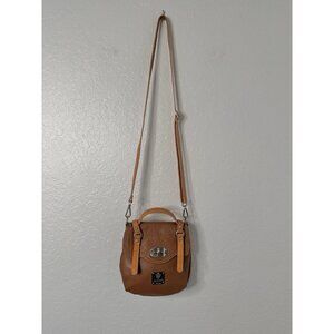 I Medici Firenze Leather Crossbody Purse Shoulder Bag Mini Brown/Tan